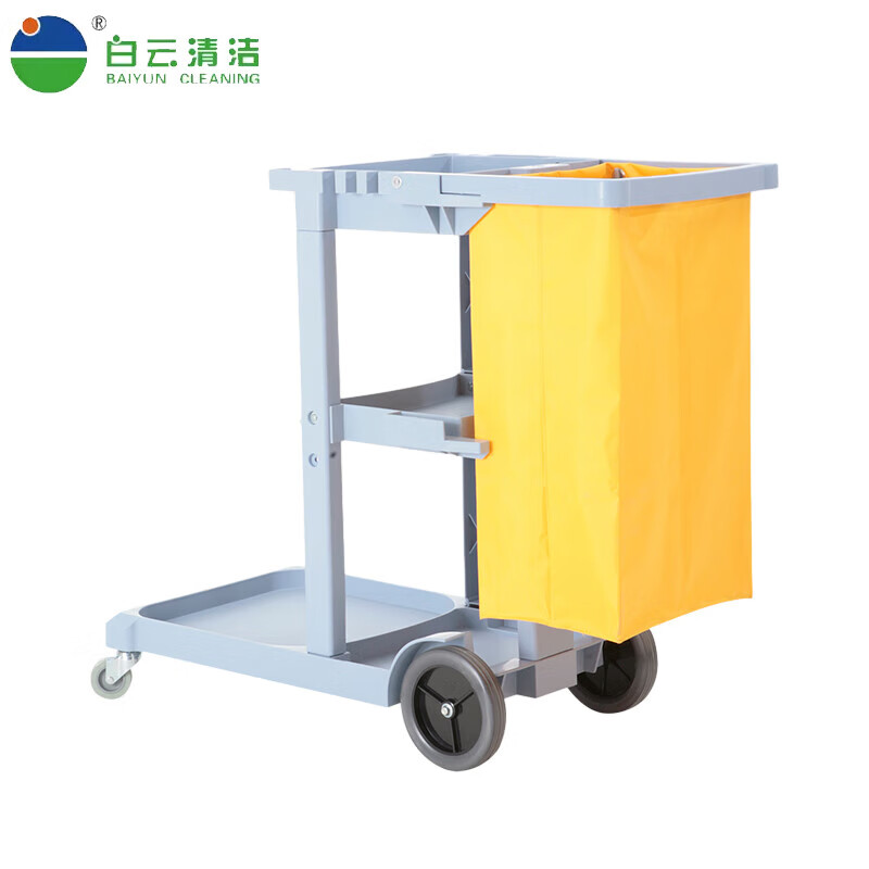 BAIYUN CLEANING AF08170B gray trolley shopping mall property cleaning hotel tools garbage truck guest room cleaning cart multi-purpose trolley