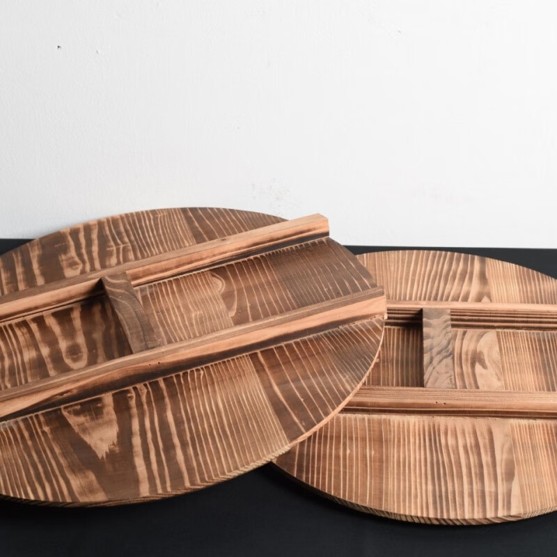 Qinkai wooden pot lid household pure handmade fir pot lid wooden lid water tank lid size casserole old-fashioned pot lid can be customized 52 burnt colors