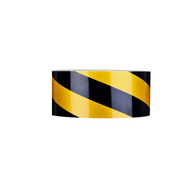 Haoskop Black and Yellow Reflective Warning Tape Safety Alert Instruction Strip Zebra Positioning Mark Warning Line Isolation Tape 5cm*45m