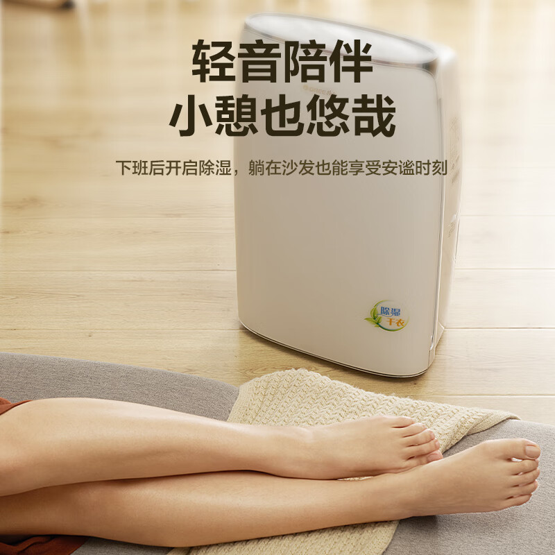 GREE Light Sound Drying Dehumidification Dehumidifier Dehumidifier Household 20 liters/day Low Noise Dehumidification and Mold Removal Clothes Dryer Single Room 40 Intelligent Humidity Control 24H Timing DH20EF