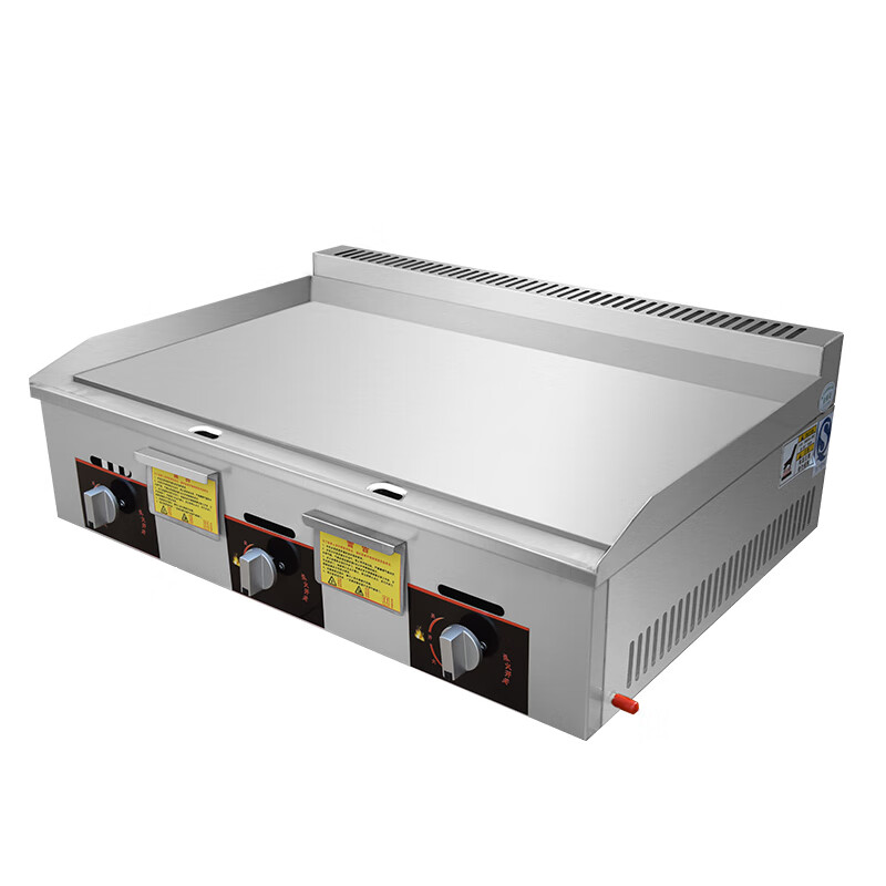 Commercial griddle, gas, large-scale Teppanyaki equipment, Teppanyaki squid grilled cold noodle machine, gas-fired hand cake machine, 1.6-meter ultra-thick reinforced electric griddle