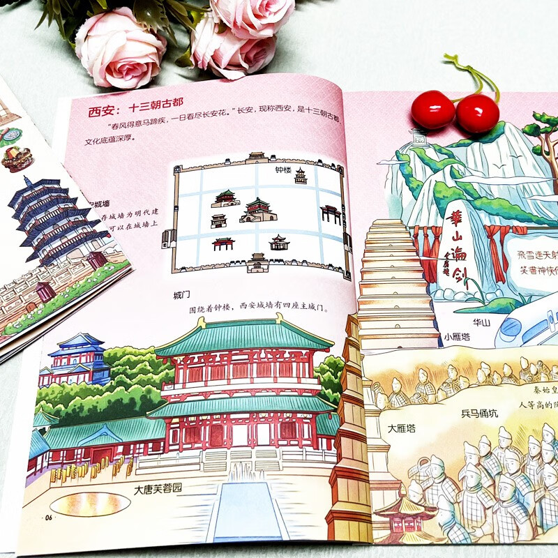 Traveling with Children in China, a complete set of 6 genuine books, Children's National Geographic Encyclopedia, Chinese humanities and history that affects children's life, must-read extracurricular reading books for primary school students in grades 4, 5 and 6, illustrated popular science enlightenment books