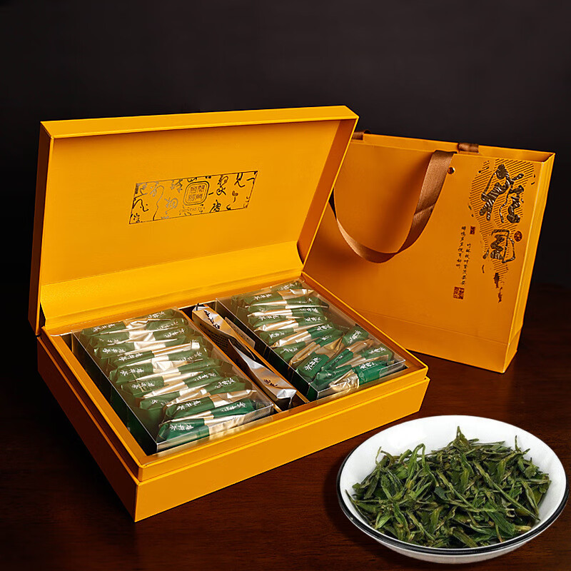Jingyao duck shit fragrant single cluster tea gift box gift box high mountain Tieguanyin tea Wuyi Dahongpao factory direct sales green Longjing 252g small bubble gift box
