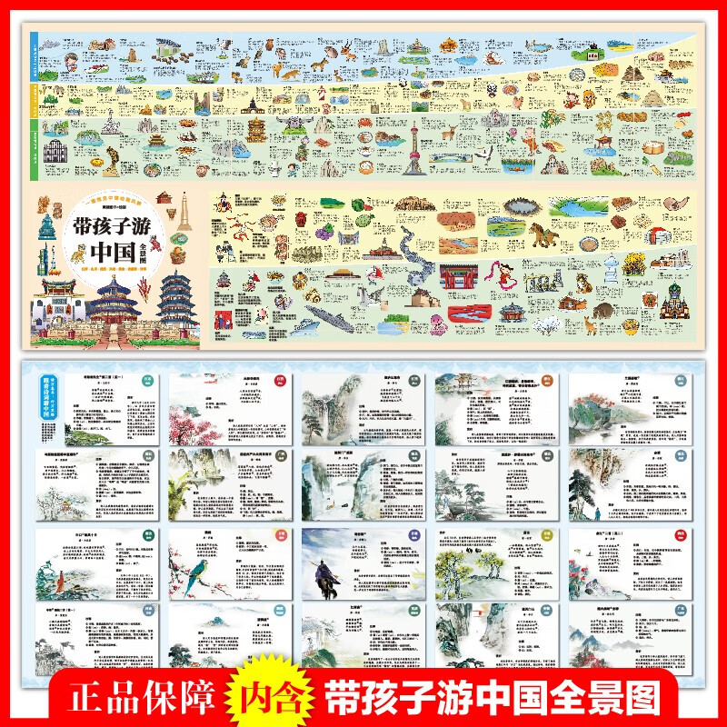 Traveling with Children in China, a complete set of 6 genuine books, Children's National Geographic Encyclopedia, Chinese humanities and history that affects children's life, must-read extracurricular reading books for primary school students in grades 4, 5 and 6, illustrated popular science enlightenment books