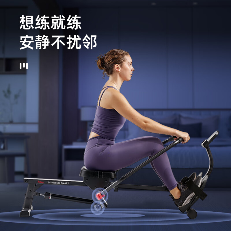 SUNNY sculls rowing machine hydraulic multi-function simulation rowing home sports fitness equipment indoor aerobic rowing machine activity backup 360 pounds large load-bearing | free full body exercise course | door-to-door installation