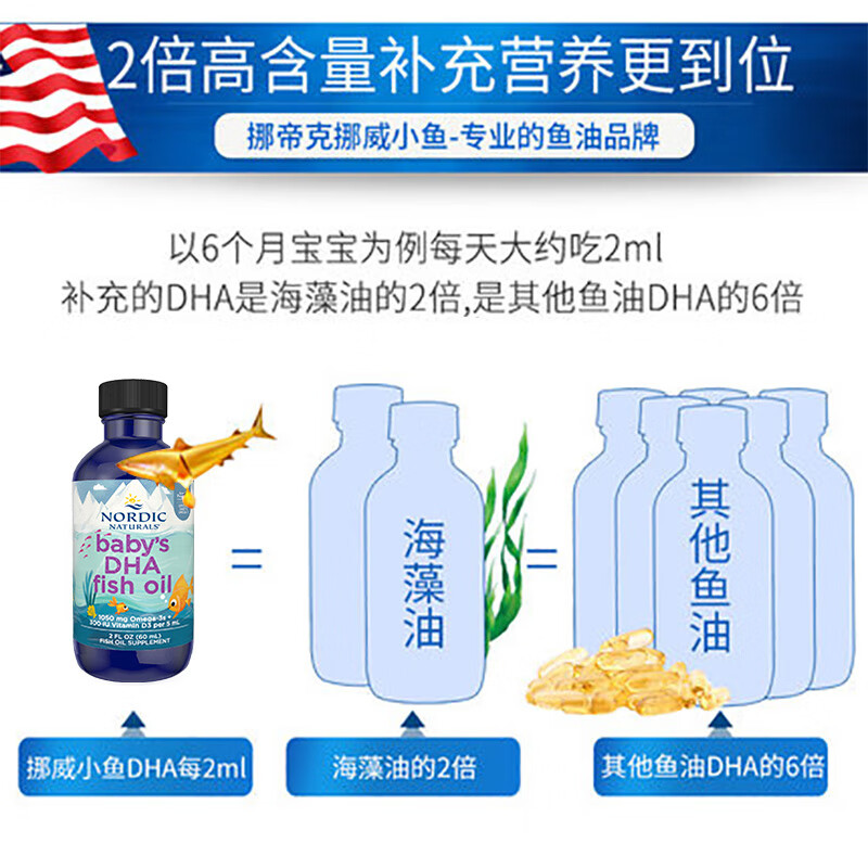 Norwegian fish DHA baby fish oil cod liver oil infant nutrition brain supplement vitamin AD3 non-algae oil