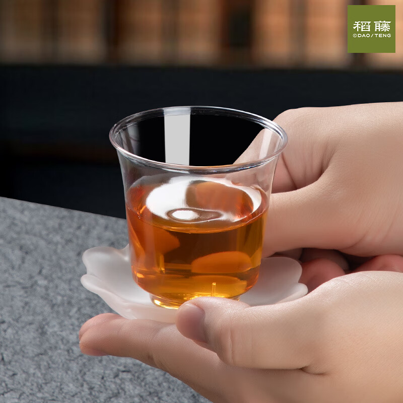 Rice rattan disposable cup 130ml thickened hard plastic transparent high-end aviation cup food-grade tea drink wine cup 100ml disposable wine cup 5 packs 150 pieces in total high-end aviation cup quality guaranteed to compensate for damage