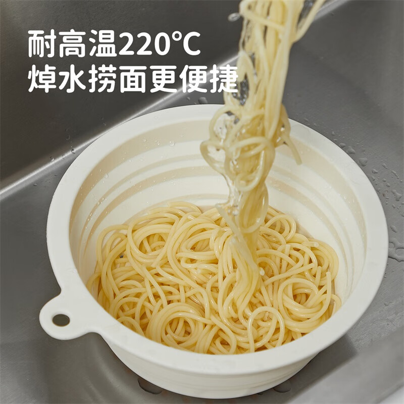 Cui Dahuang food-grade silicone drain basket household fruit plate kitchen water filter foldable multi-functional rice washing basin