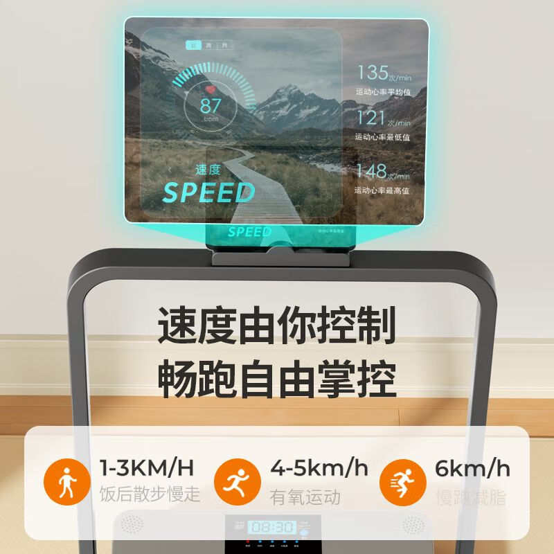 Treadmill Home Small Folding Men's and Women's Weight Loss Exercise Electric Flat Walking Machine Gym Mini Model/Small Size/Self-Pickup