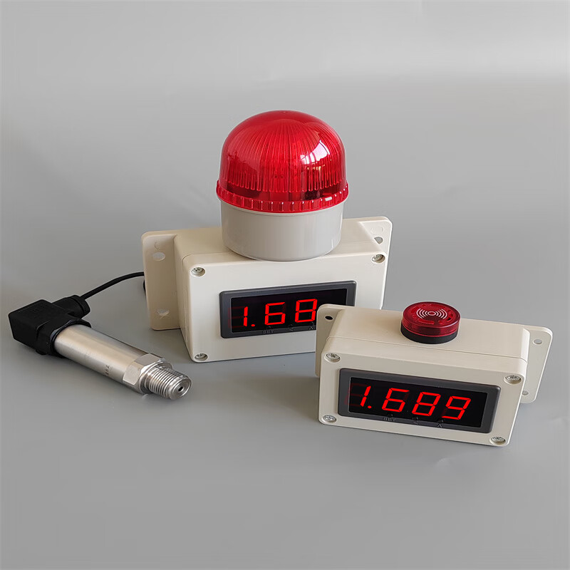 Ouhuayuan gas pressure alarm air pressure air oxygen high pressure differential water pressure negative vacuum pipeline digital display pressure sensor with alarm (60 decibels)