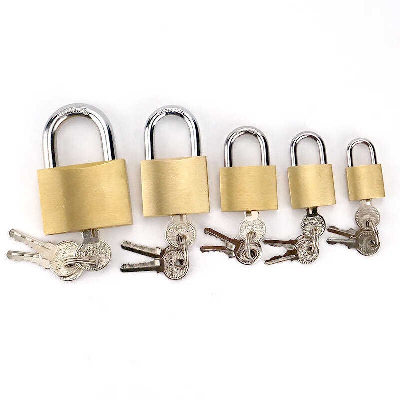 Bingyu copper lock brass padlock cabinet lock box lock small lock electric meter box lock small copper lock door lock 32mm short beam single open BH-637