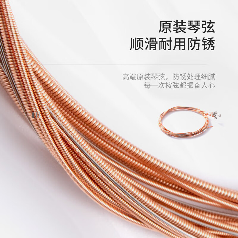 Lovebird folk guitar 38-inch beginner's entry-level guitar instrument for men and women, glossy black