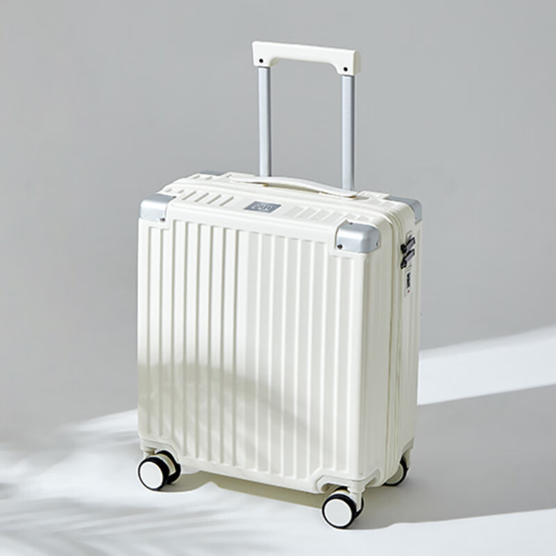 SOO suitcase dry and wet separation small suitcase boarding case 18-inch password box trolley box short-distance box white