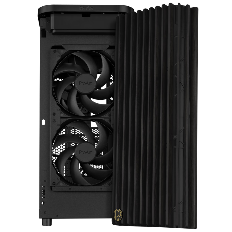 95% new ASUS ProArt PA401 wood art version chassis, powerful cooling/wood art front air intake grille/tool-free disassembly/power button lock/PWM one-button setting