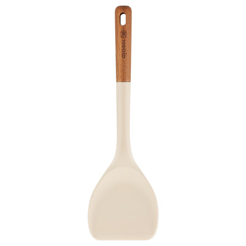 Wooden mooid silicone spatula, high temperature resistant spatula, non-stick frying pan, frying pan, cooking spatula