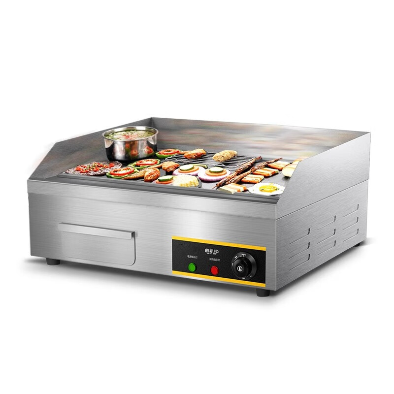 Dekebang's new hand cake machine commercial electric griddle fried egg squid teppanyaki fried rice fried steak machine teppanyaki equipment stalls dedicated to star hotels EG12 large griddle