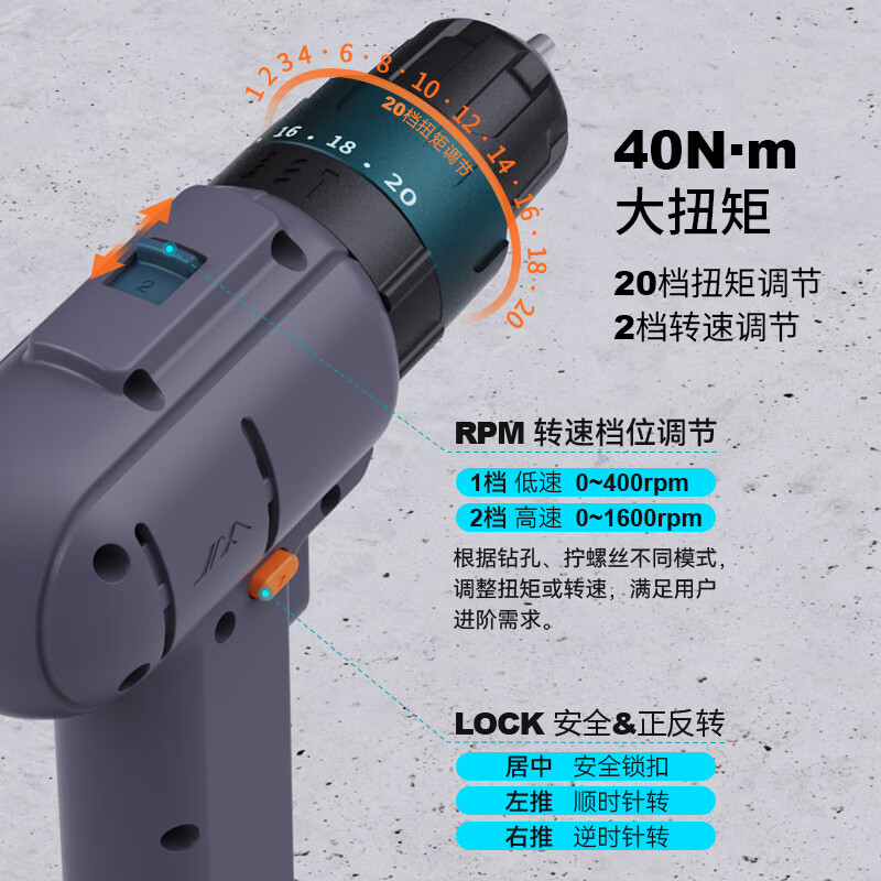 Jimmy Home Home Tool Box Set Impact Drill Electric Screwdriver Hexagonal Hardware Electrician Repair Set X3-ABJ