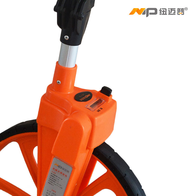 Newmaip distance measuring wheel hand push roller car mechanical distance meter roller ruler push ruler electronic digital display high precision measuring instrument handbrake mechanical wheel - upgraded version