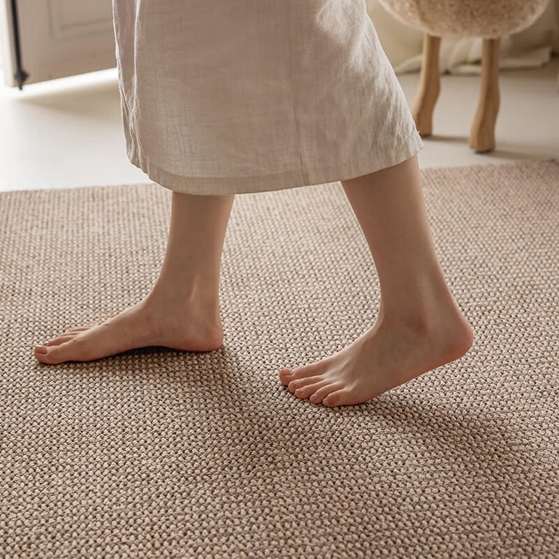 Melonte glue-free, formaldehyde-free, antibacterial, anti-mite, environmentally friendly carpet, pet-friendly, anti-scratch, wear-resistant, washable, customizable size, sea view, 2.4m*1.6m, 1 piece