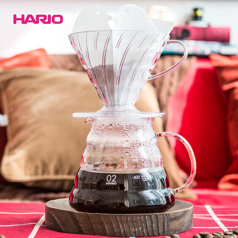 HARIO original imported coffee pot heat-resistant glass coffee set hand-brewed coffee sharing pot hand-brewed pot 600ml