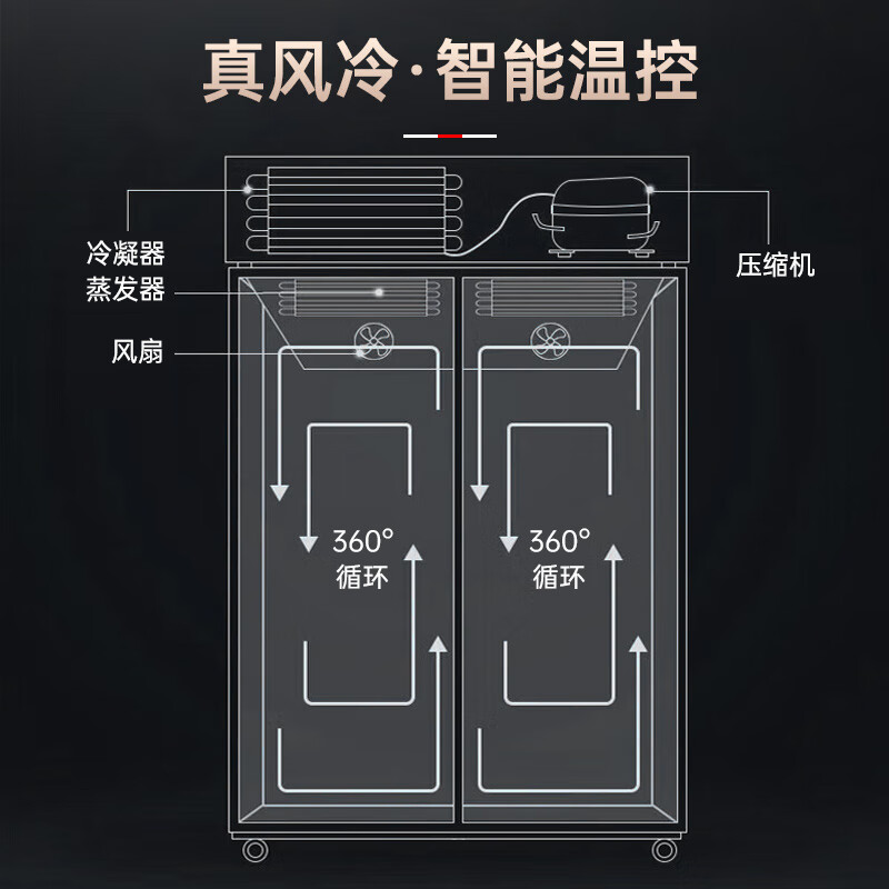 Grid point large-capacity beverage cabinet, commercial freezer, refrigerated display cabinet, direct-cooled air-cooled beverage cabinet, pure air-cooled fresh-keeping cabinet, supermarket glass door refrigerator, vertical beer cabinet, heightened version, single-door unloading machine, pure air-cooled - pure copper tube upgraded version, pure white (default is pure white if no remarks are made)