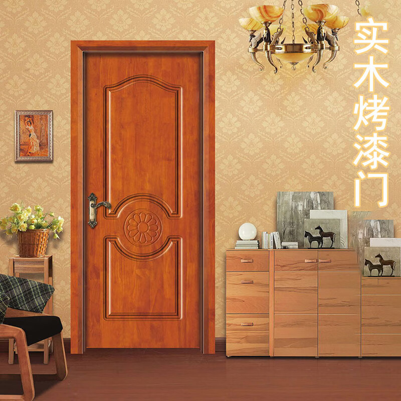 Customized room solid wood door, painted entry door, bedroom door, luxury carved oak entry door, interior door, relief style BR-2011