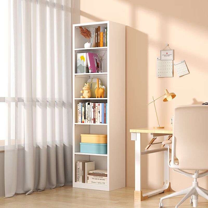 Fukaixiang bookshelf bookcase storage cabinet multi-layer cabinet corner bedside storage cabinet bookshelf floor-to-ceiling all-in-one wall-free installation