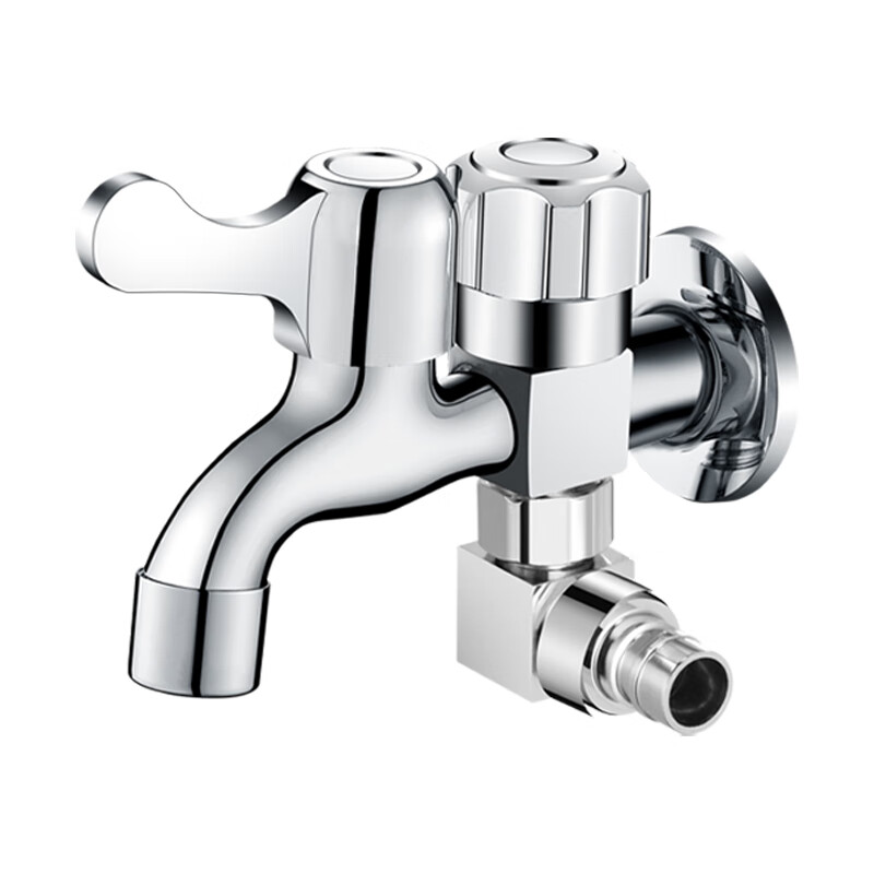 Panluo washing machine faucet, one in and two out, automatic water stop valve, double outlet, one point and two, household connector, special three-way, side opening, one in, two out, faucet, 4 points + mesh mouth