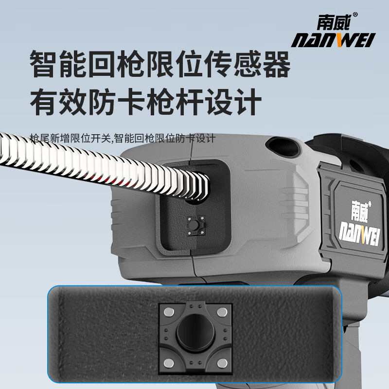 NANWEI electric glue gun multi-functional glass glue gun labor-saving household seam sealing gun soft and hard glue gun infinitely variable speed/soft and hard glue dual-purpose glue gun 2.0 one electric