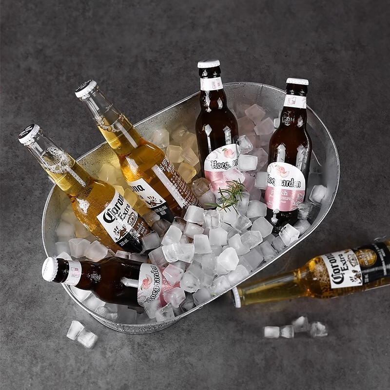 Zi Sha Ice Bucket Ice Cube Internet Celebrity KTV Bar Commercial Large Capacity Ice Bucket Home Chilled Champagne Beer Ice Cube Bucket Large Capacity Ice Bucket