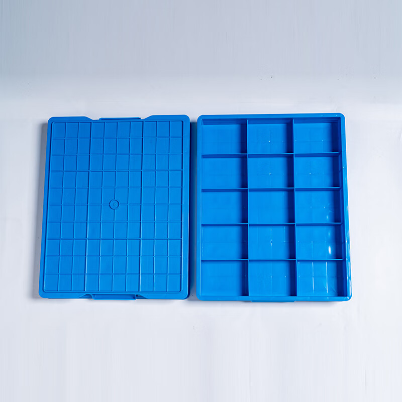 Plastic box grid box multi-grid storage box storage box screw storage partition tool parts box turnover box thickened Daejeon four grid 440*320*102 (thickened)