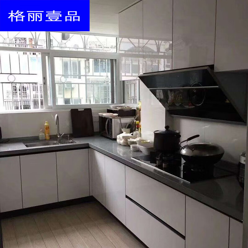 Kezitu customized Hong Kong solid wood cabinets integrated kitchen cabinets marble stove slate kitchen cabinets quartz stone countertops custom earnest money 1 meter