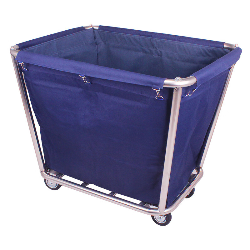 Xiangxia linen cart hotel room service cart cleaning cart storage multi-function trolley work cart B-12 disassembly and assembly of linen cart with armrests (blue bag)