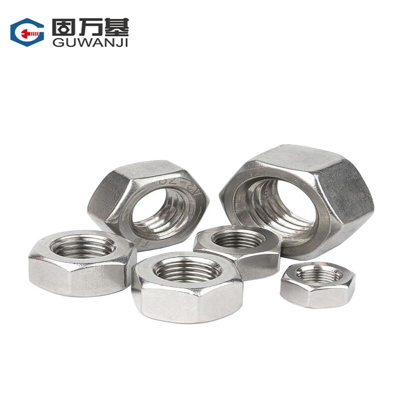 GUWANJI hexagonal nut stainless steel nut hexagonal nut screw nut 304 hexagonal nut M16 20 pieces/pack