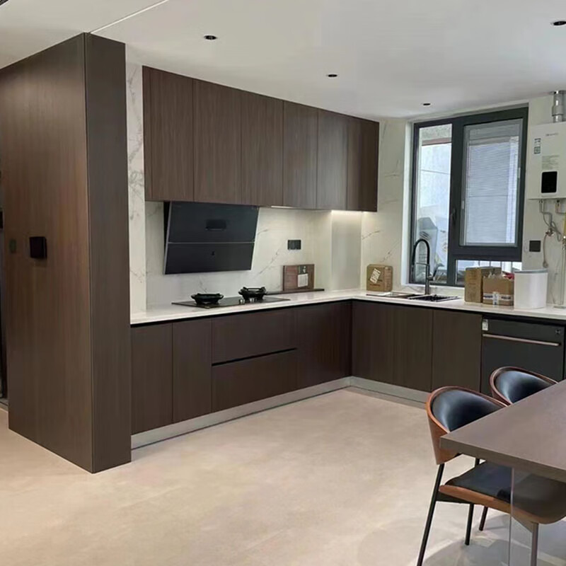 Kezitu customized Hong Kong solid wood cabinets integrated kitchen cabinets marble stove slate kitchen cabinets quartz stone countertops custom earnest money 1 meter