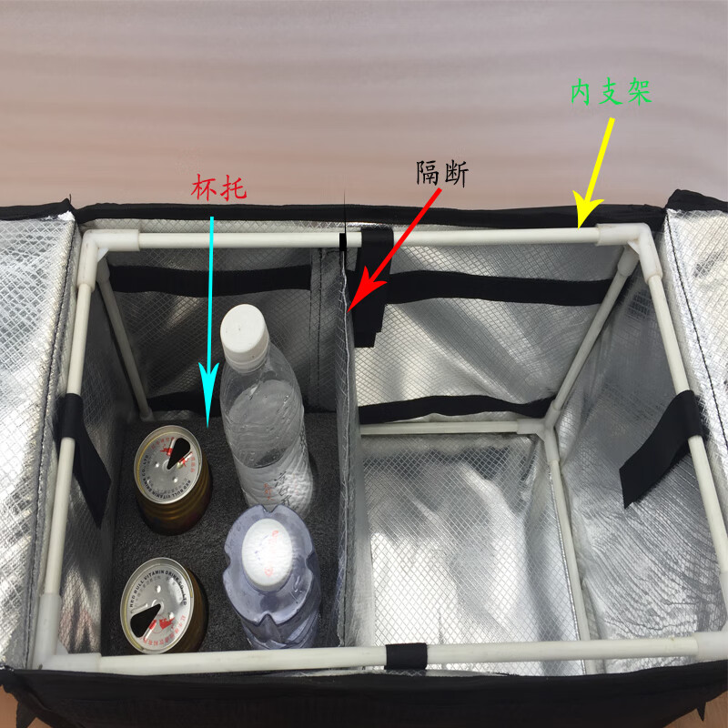 Meituan takeout special box insulated box 30 liter box meal delivery package fast food work box small car box waterproof and thickened 30 liter red inner bracket + portable + pad + shoulder strap + car rack