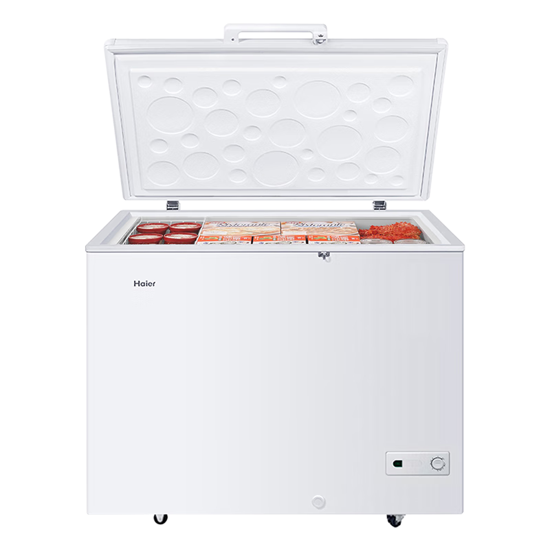 Haier Haier Freezer 300L Refrigerated Refrigeration Conversion Large Capacity White Horizontal Commercial Freezer Household Single Temperature Freezer Commercial Refrigeration Level 1 Energy Efficiency Freezer 379L