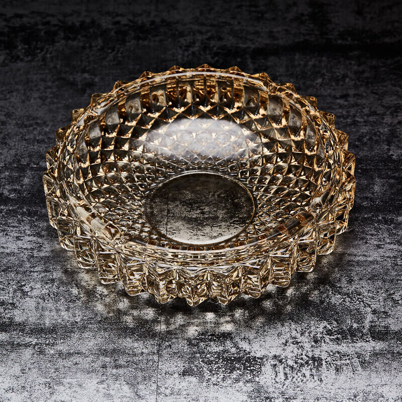 Green apple gift box glass ashtray grand luxury ashtray rich gold