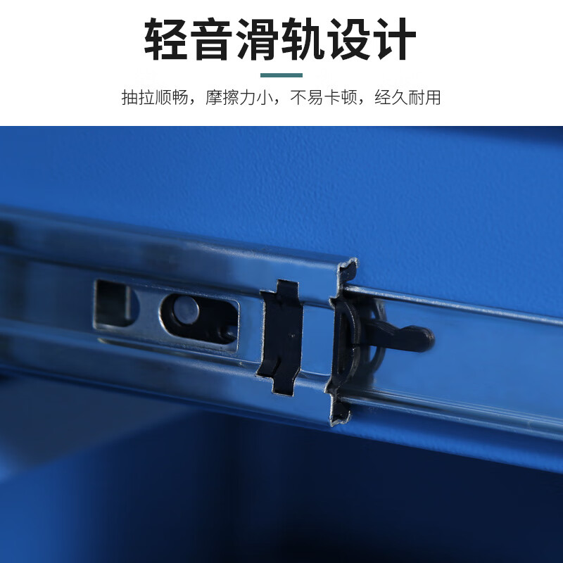 Huizhen heavy tool cabinet factory multi-layer iron cabinet workshop steel double door storage cabinet gray and blue color HQ035 can be customized