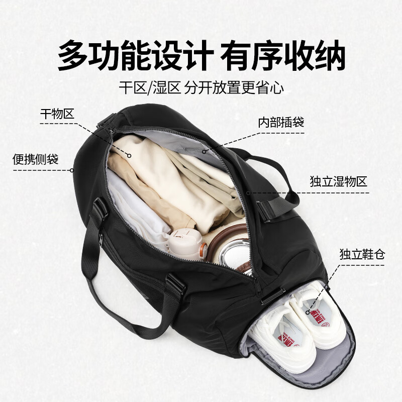 Dickies sports fitness bag women's travel bag men's large capacity dry and wet separation backpack shoulder bag shoulder bag swimming