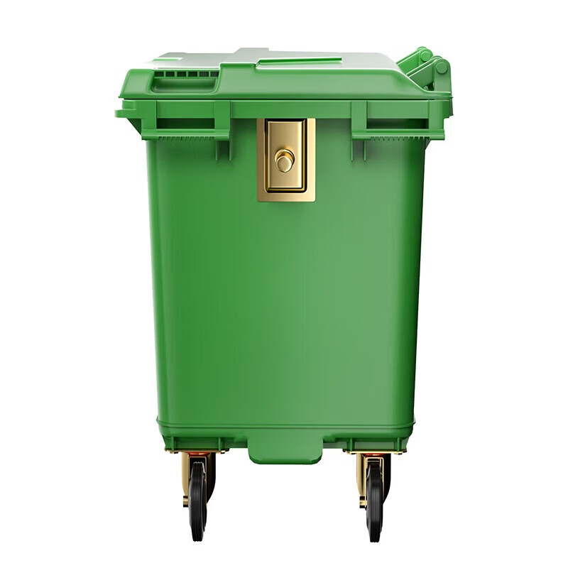 Supercloud 660L large outdoor large trash can with lid, outdoor sanitation, commercial hotel kitchen waste classification, thickened large capacity property, green extra thick