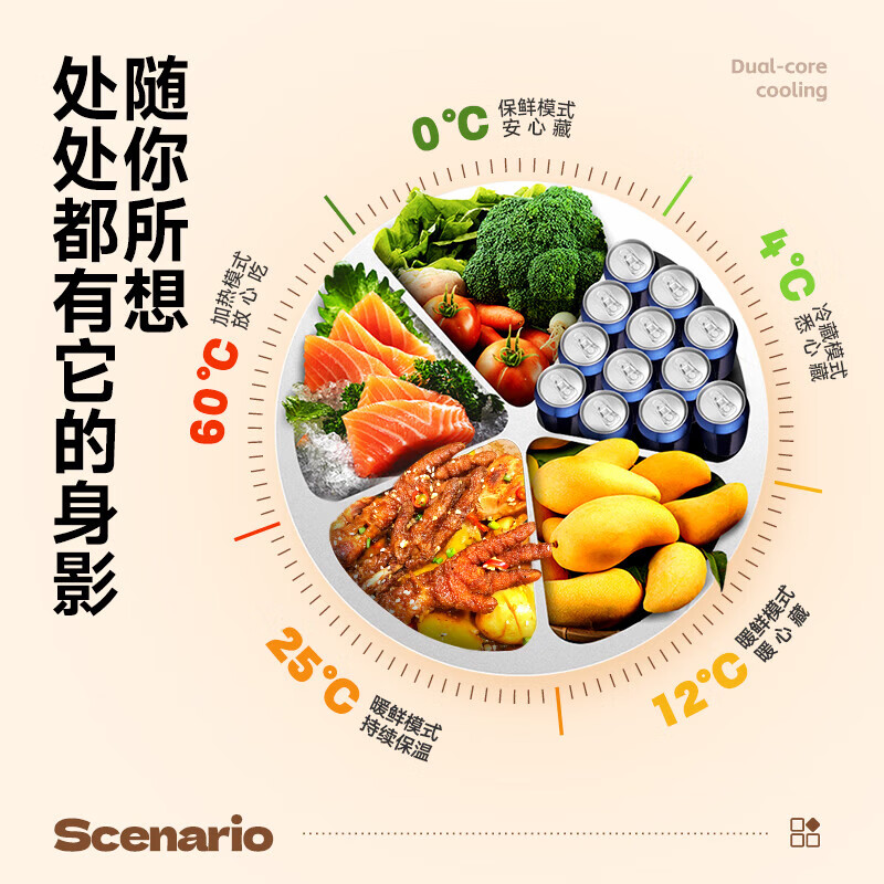 Montover Car Refrigerator Small Mini Refrigerator Dormitory Home Rental RV Car Home Dual-Use Breast Milk Portable Refrigerator USB Plug-in Refrigeration and Heating Car Home Dual-Use 8L Dual Core Cooling and Heating丨Magnetic Door Dual-Use Car Home