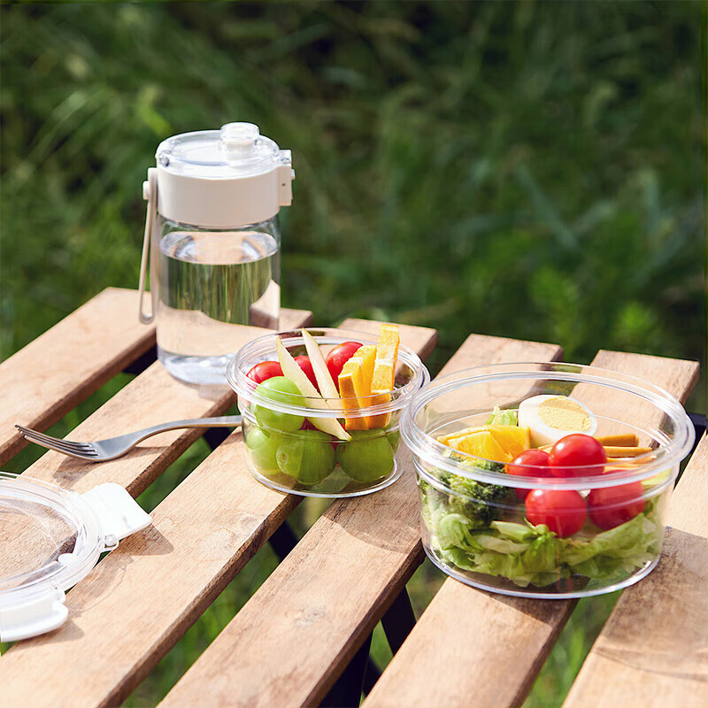 MUJI copolyester storage container round storage jar lunch box food storage S diameter 90*height 49mm 115ml