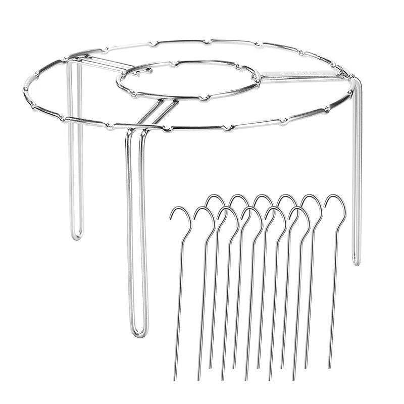 CM live304 stainless steel air fryer vertical barbecue rack hanging grill skewers 24-pin oven meat skewers rack 304 grill + 24 pins