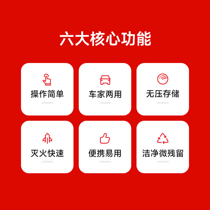 Quxing Aerosol Fire Extinguisher Home Vehicle New Energy BYD Electric Vehicle Security Patrol 0 Pressure No Residue Portable 110g Aerosol Fire Extinguisher -30 ~70