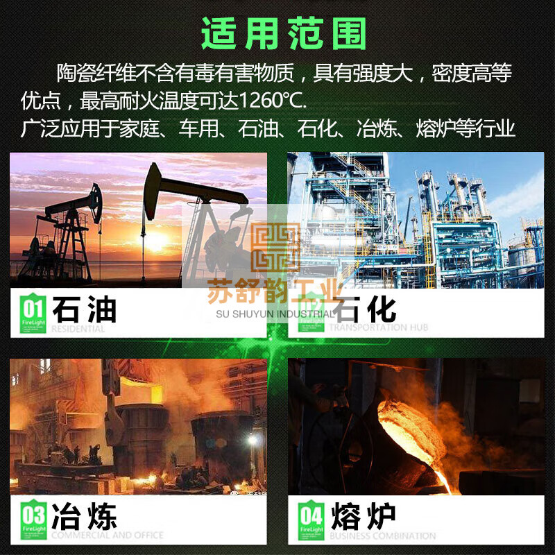 High temperature resistant fire blanket fire certification thickened ceramic fiber industrial gas station welding special fire blanket asbestos quality carbon fiber fire blanket 2mm (1*1 meter)