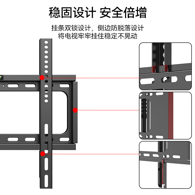 Zhilong is suitable for Xiaomi Hisense and other multi-brand TV universal mounts TV brackets wall-mounted LCD TV mounts 32 43 55 65 70 75 86 inches 26-65 inches/fixed