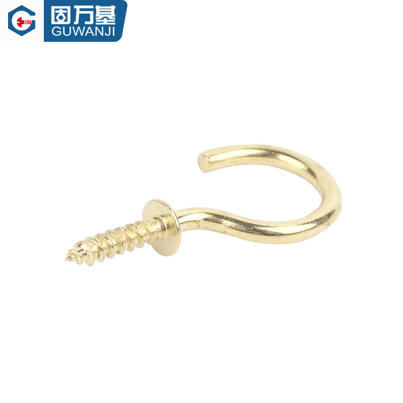 Guwanji 9-character hook cup hook self-tapping screw hook with hook screw nine-character hook sheep eye self-tapping screw light hook national standard 1-1/2 inch 100 pieces