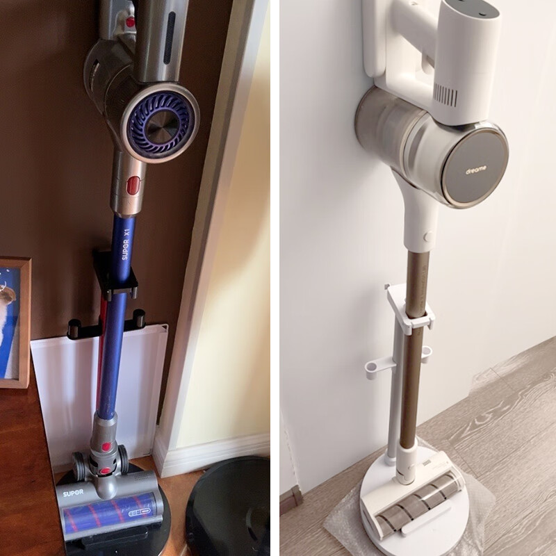 Universal vacuum cleaner storage rack without punching bracket hanger storage floor rack Dyson Xiaomi Midea red and black with dark color