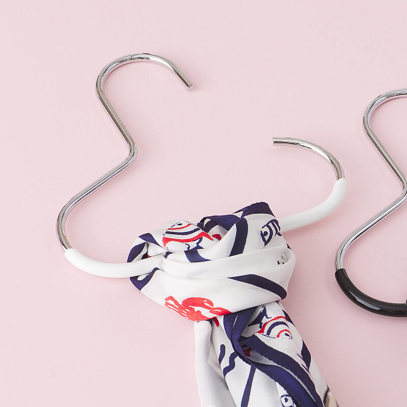 MAWA steel scarf hanger set of 40 pieces white